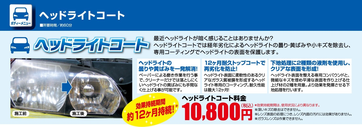 ヘッドライトコート